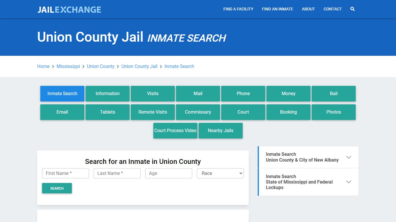 Union County Jail, MS Inmate Search: Roster & Mugshots